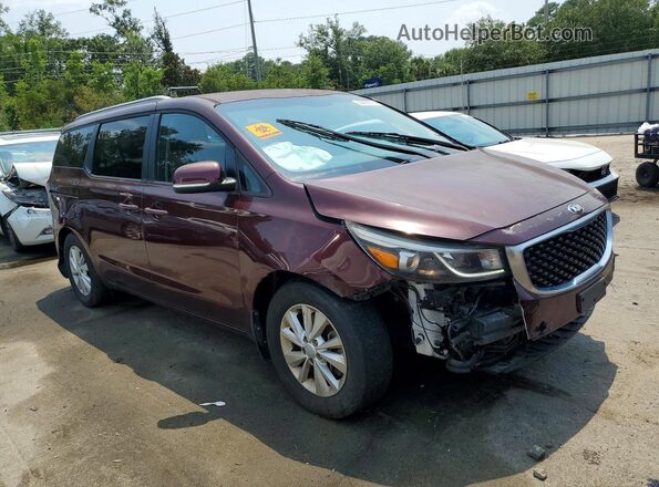 KNDMB5C11G6214564 2016 KIA SEDONA Maroon წინა მარჯვენა