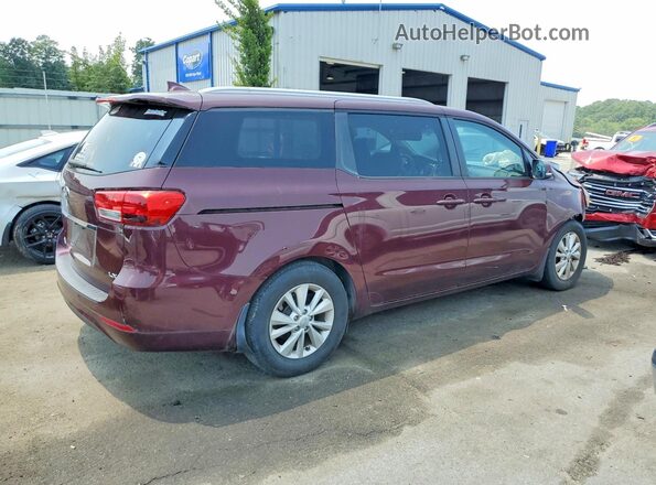 KNDMB5C11G6214564 2016 KIA SEDONA Maroon უკანა მარჯვენა