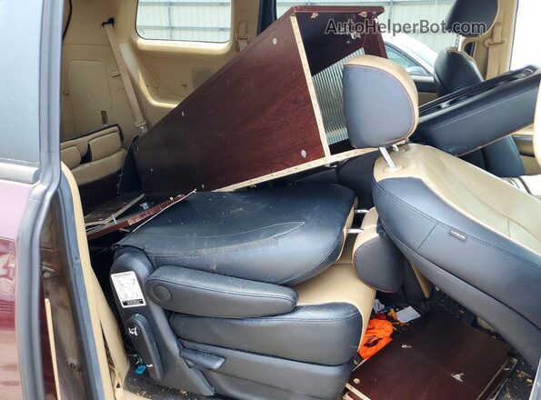 KNDMB5C11G6214564 2016 KIA SEDONA Maroon უკანა სალონის ხედი