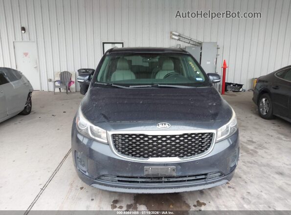 KNDMB5C11H6266570 2017 KIA SEDONA Blue Вид щитка приладів