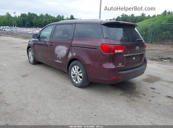KNDMB5C11H6284681 2017 KIA SEDONA Burgundy Rear left