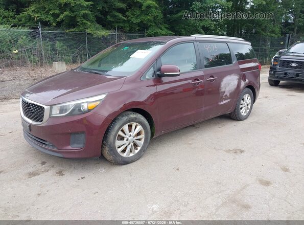 KNDMB5C11H6284681 2017 KIA SEDONA Burgundy Front left