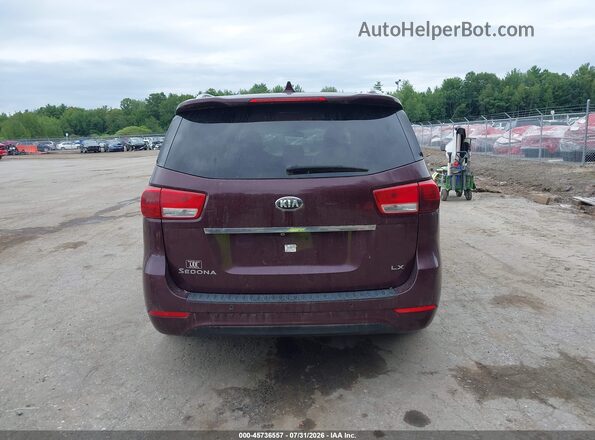 KNDMB5C11H6284681 2017 KIA SEDONA Burgundy 