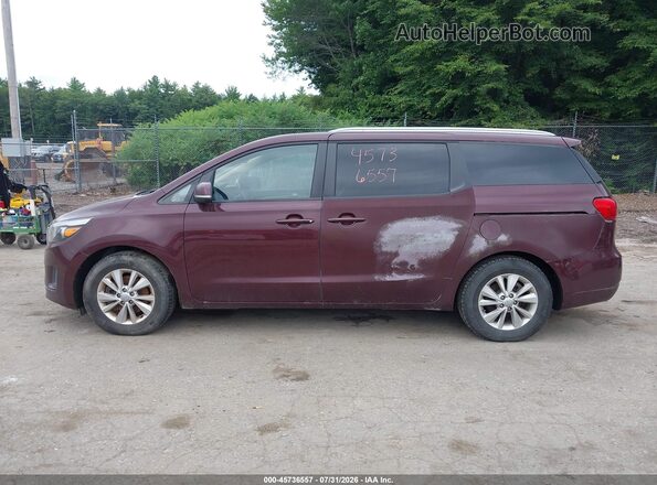 KNDMB5C11H6284681 2017 KIA SEDONA Burgundy 360 interior view