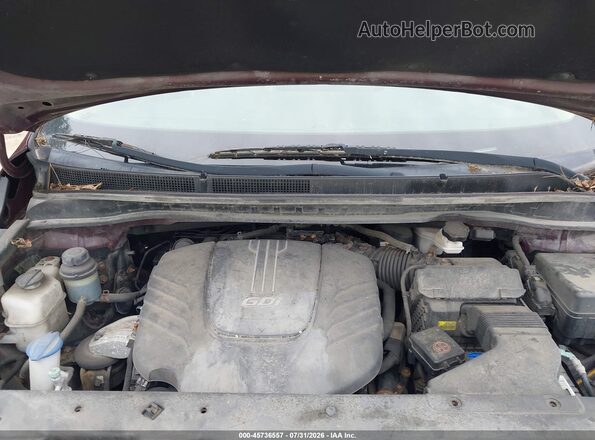KNDMB5C11H6284681 2017 KIA SEDONA Burgundy Rear view