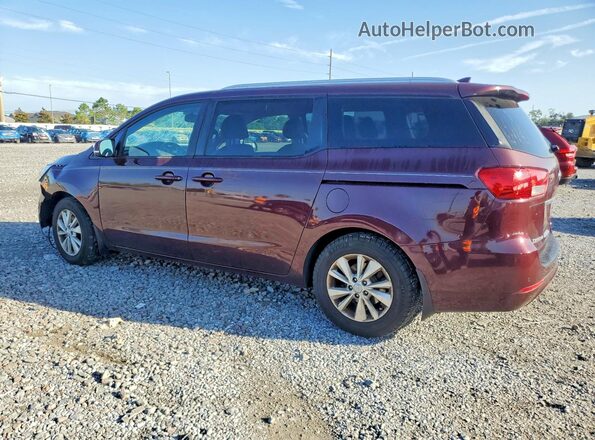 KNDMB5C11H6329327 2017 KIA SEDONA Maroon Tył lewy