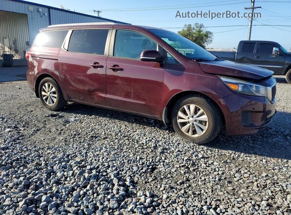 KNDMB5C11H6329327 2017 KIA SEDONA Maroon Przód prawy