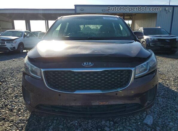 KNDMB5C11H6329327 2017 KIA SEDONA Maroon Widok z przodu