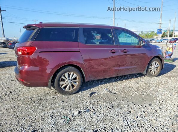 KNDMB5C11H6329327 2017 KIA SEDONA Maroon Tył prawy