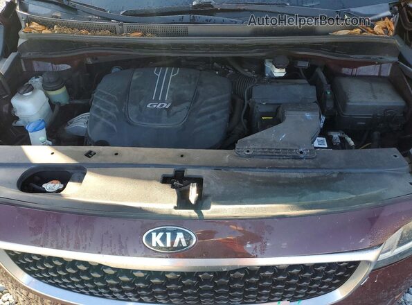 KNDMB5C11H6329327 2017 KIA SEDONA Maroon Widok komory silnika