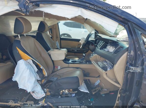 KNDMB5C11K6539191 2019 KIA SEDONA Dark Blue Vista interior delantera