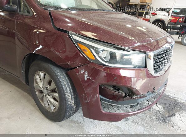 KNDMB5C11K6564981 2019 KIA SEDONA Бордовый Вид спереди