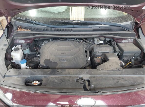 KNDMB5C11K6564981 2019 KIA SEDONA Бордовый Вид сзади