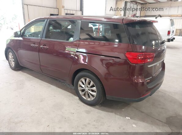 KNDMB5C11K6564981 2019 KIA SEDONA Бордовый Задняя левая четверть