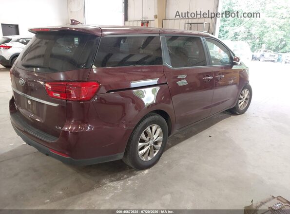 KNDMB5C11K6564981 2019 KIA SEDONA Бордовый Задняя правая четверть