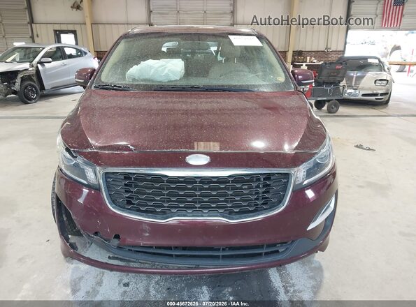 KNDMB5C11K6564981 2019 KIA SEDONA Бордовый Вид щитка приборов