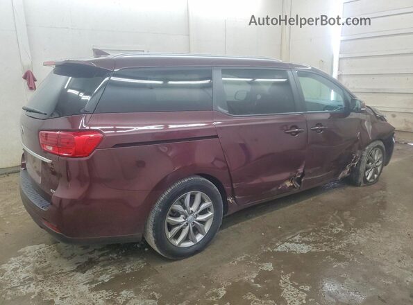 KNDMB5C11L6609340 2020 KIA SEDONA Темно-бордовый Задняя правая четверть