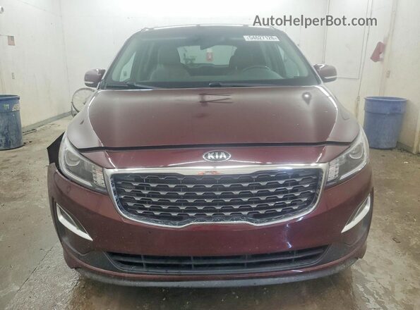 KNDMB5C11L6609340 2020 KIA SEDONA Темно-бордовый Вид спереди