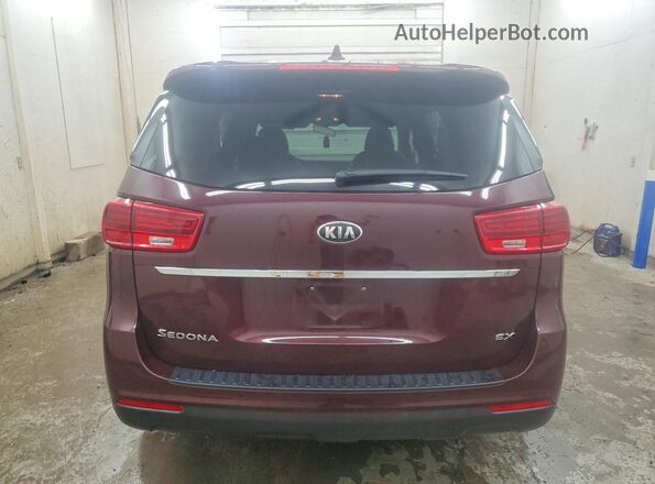KNDMB5C11L6609340 2020 KIA SEDONA Темно-бордовый Вид сзади