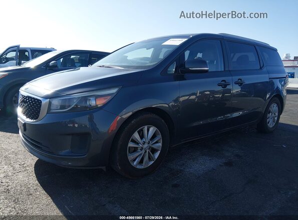 KNDMB5C12G6120001 2016 KIA SEDONA Gray Առջևի ձախ երեք քառորդ տեսարան