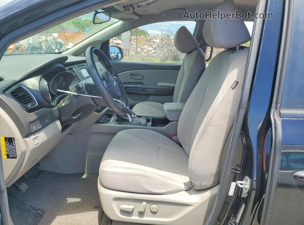 KNDMB5C12G6202780 2016 KIA SEDONA Black Widok wnętrza z przodu