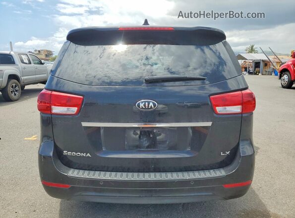 KNDMB5C12G6202780 2016 KIA SEDONA Black Widok z tyłu
