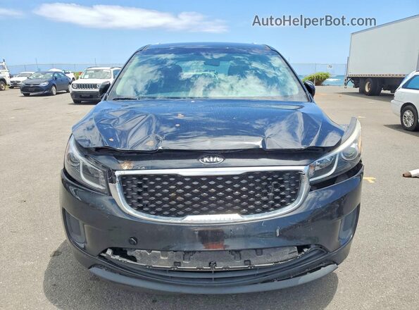 KNDMB5C12G6202780 2016 KIA SEDONA Black Widok z przodu
