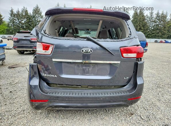 KNDMB5C12H6234274 2017 KIA SEDONA Gray უკანა ხედი