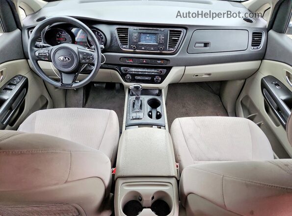KNDMB5C12H6234274 2017 KIA SEDONA Gray წინა პანელის ხედი