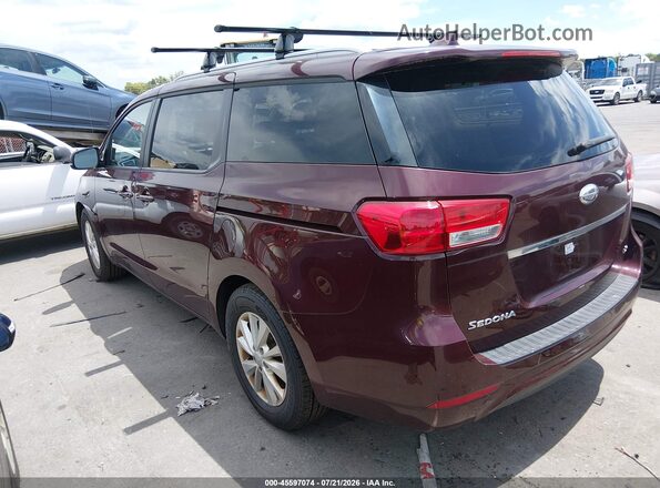 KNDMB5C12H6300872 2017 KIA SEDONA Бордовый Задняя левая четверть