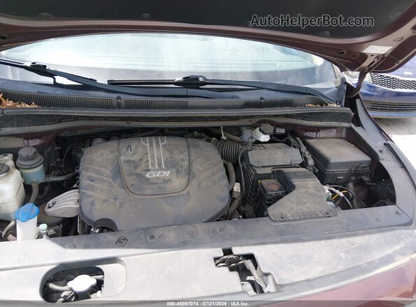 KNDMB5C12H6300872 2017 KIA SEDONA Бордовый Вид сзади