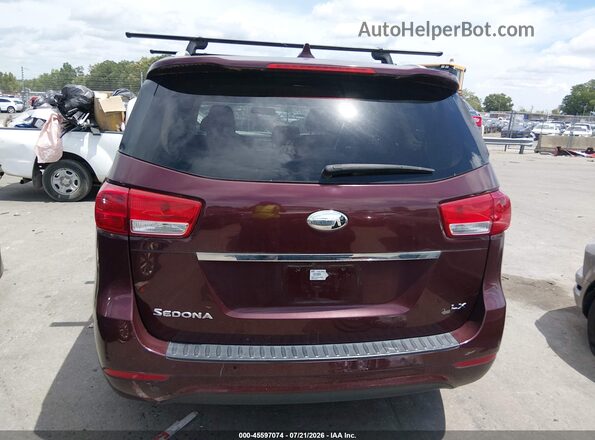 KNDMB5C12H6300872 2017 KIA SEDONA Бордовый 