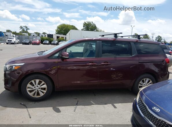 KNDMB5C12H6300872 2017 KIA SEDONA Бордовый 