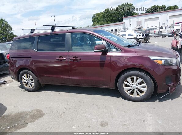 KNDMB5C12H6300872 2017 KIA SEDONA Бордовый Панорамный вид салона 360°