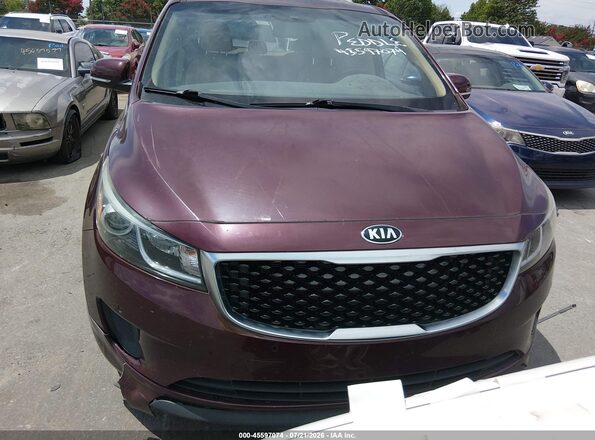 KNDMB5C12H6300872 2017 KIA SEDONA Бордовый Вид задней части салона