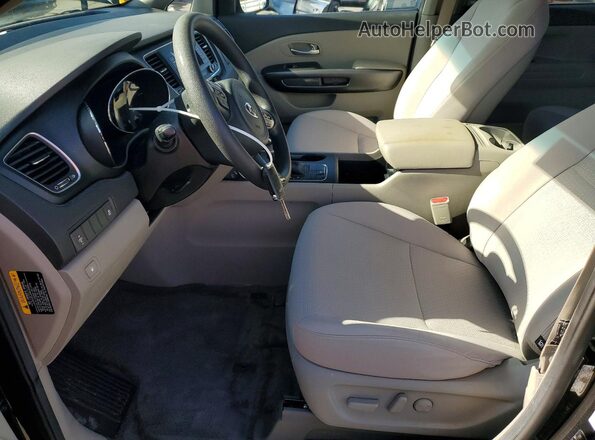 KNDMB5C12H6306381 2017 KIA SEDONA Black Вид салону спереду