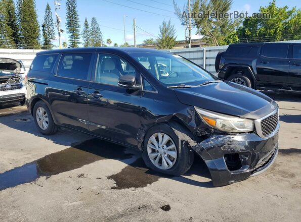 KNDMB5C12H6306381 2017 KIA SEDONA Black Передня права чверть