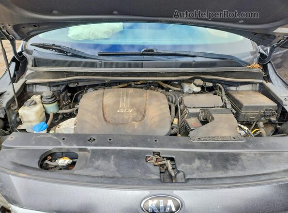 KNDMB5C13G6100789 2016 KIA SEDONA Charcoal Շարժիչի բաժամունքի տեսք