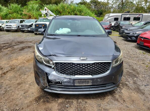 KNDMB5C13G6100789 2016 KIA SEDONA Charcoal Դիմացի տեսք
