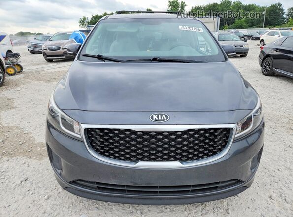 KNDMB5C13G6130536 2016 KIA SEDONA Gray Вид спереду
