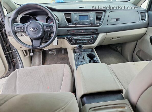 KNDMB5C13G6130536 2016 KIA SEDONA Gray Вид панелі приладів