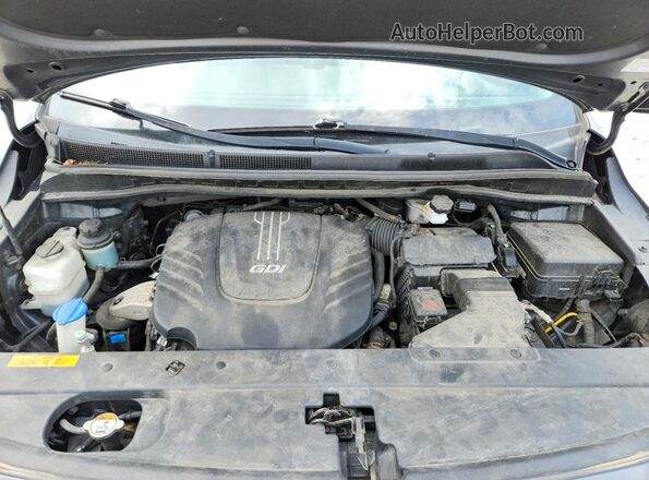 KNDMB5C13G6130536 2016 KIA SEDONA Gray Вид підкапотного простору