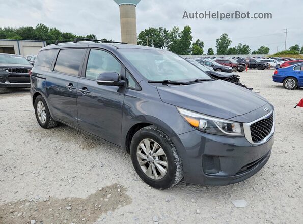 KNDMB5C13G6130536 2016 KIA SEDONA Gray Передня права чверть