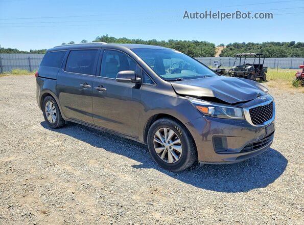 KNDMB5C13G6197833 2016 KIA SEDONA Gray Առջևի աջ