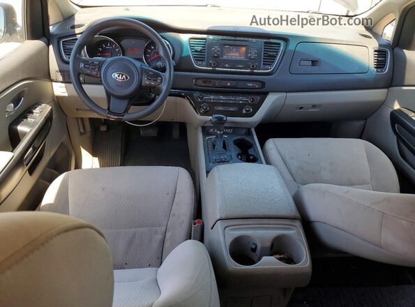 KNDMB5C13G6197833 2016 KIA SEDONA Gray Առջևի վահանակի տեսք
