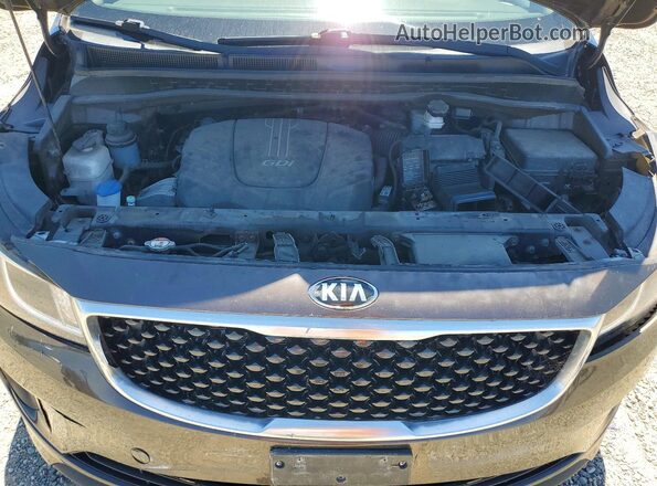 KNDMB5C13G6197833 2016 KIA SEDONA Gray Շարժիչի բաժամունքի տեսք