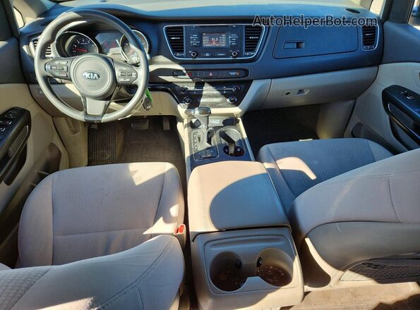 KNDMB5C13G6201461 2016 KIA SEDONA Brown Widok deski rozdzielczej