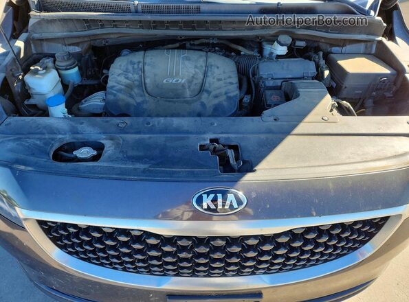 KNDMB5C13G6201461 2016 KIA SEDONA Brown Widok wnętrza z tyłu