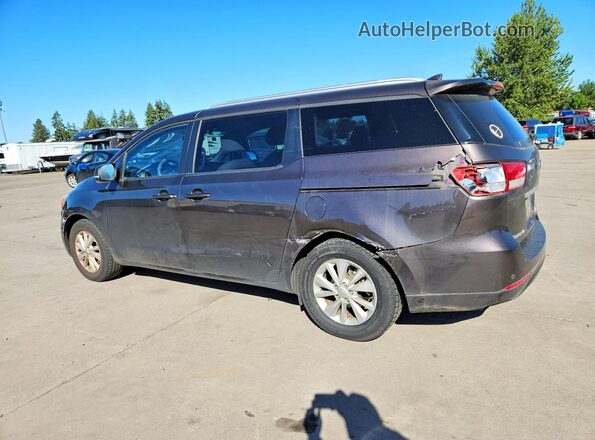 KNDMB5C13G6201461 2016 KIA SEDONA Brown Tył lewy