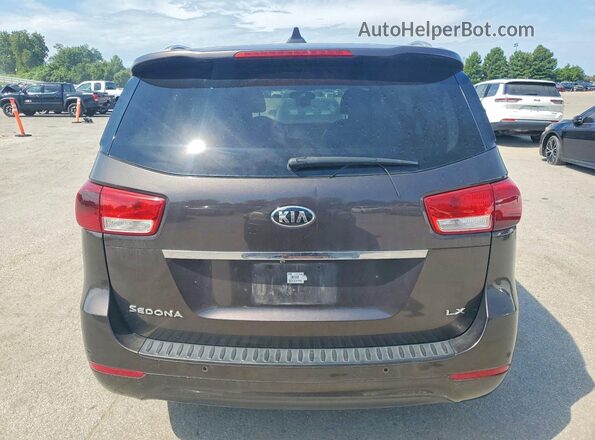 KNDMB5C13H6238396 2017 KIA SEDONA Brown უკანა ხედი